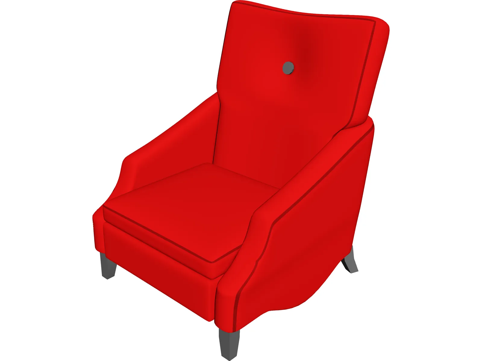 Chair Lounge Princeton 3D Model main preview