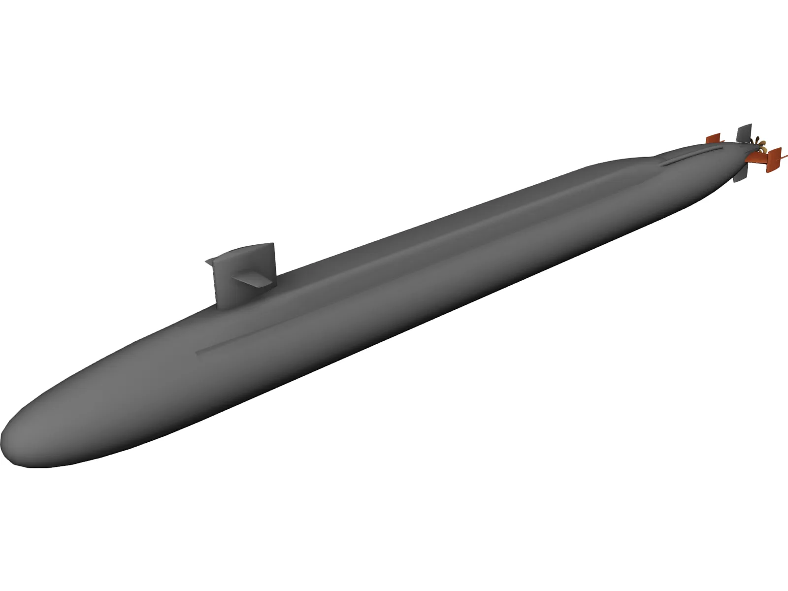 USS Ohio 3D Model main preview