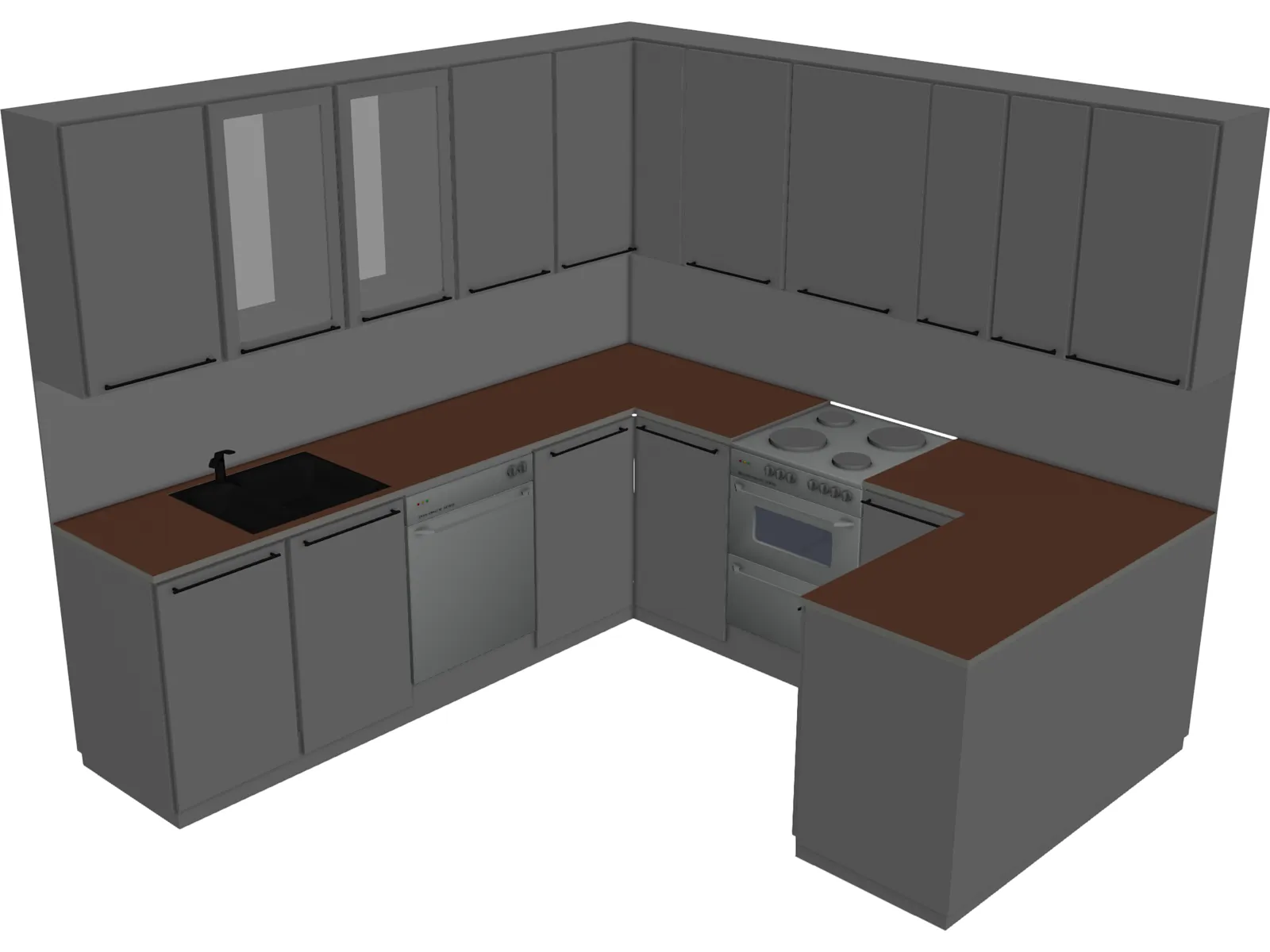 Kitchen Complete 3D Model main preview