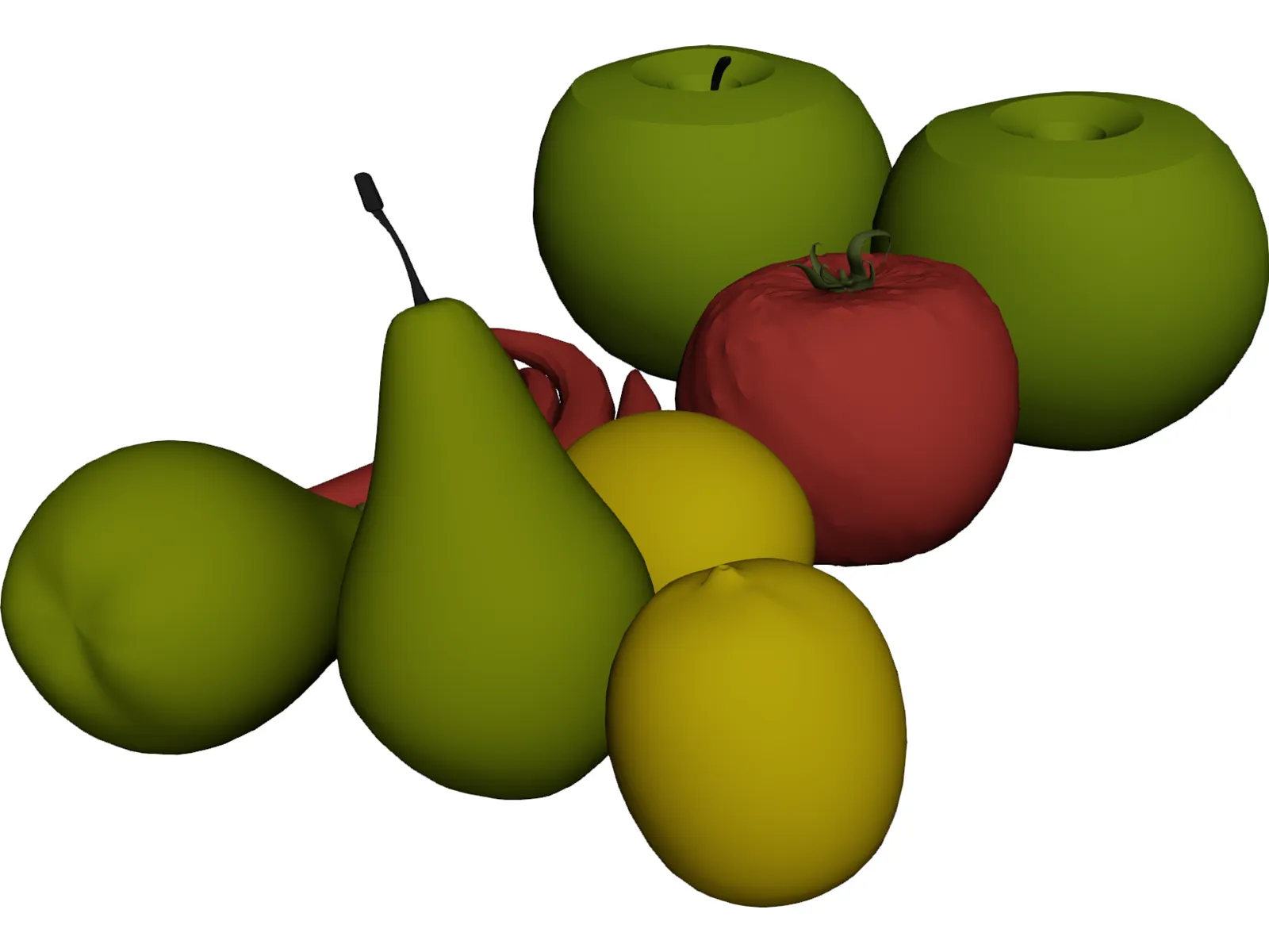Fruits and Vegetables 3D Model main preview