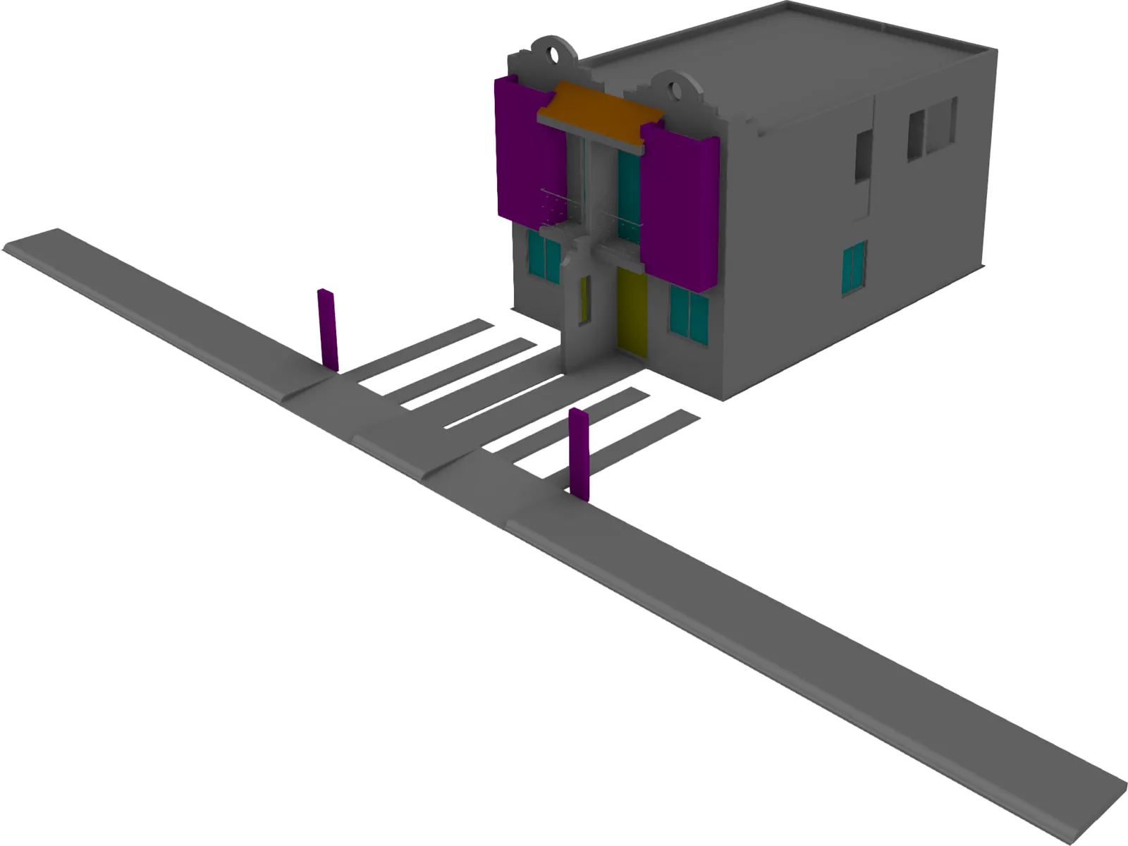 House Duplex 3D Model main preview