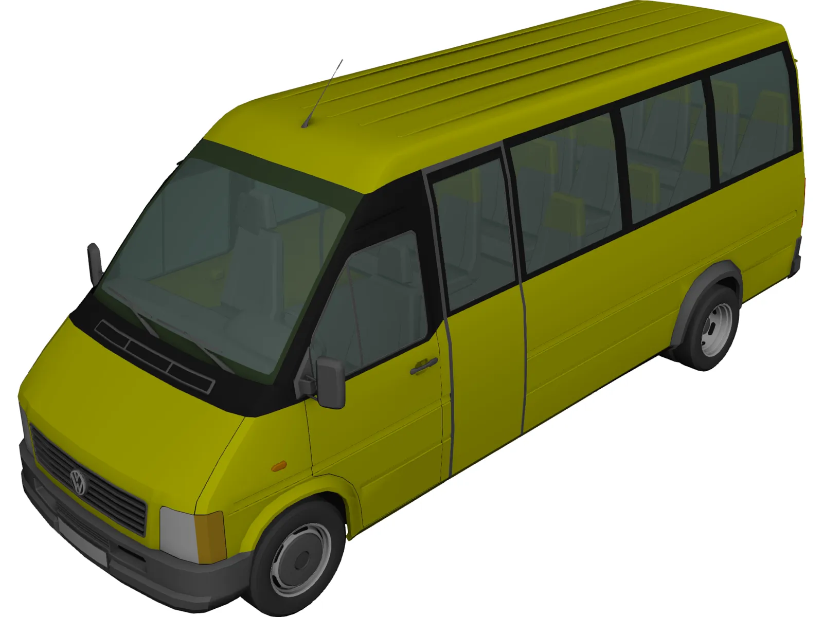 Volkswagen LT Bus [+Interior] 3D Model main preview