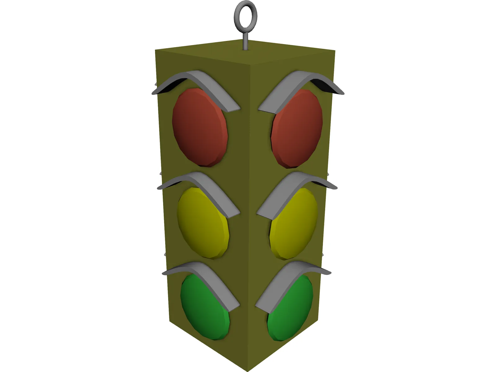 Stop Light 3D Model main preview