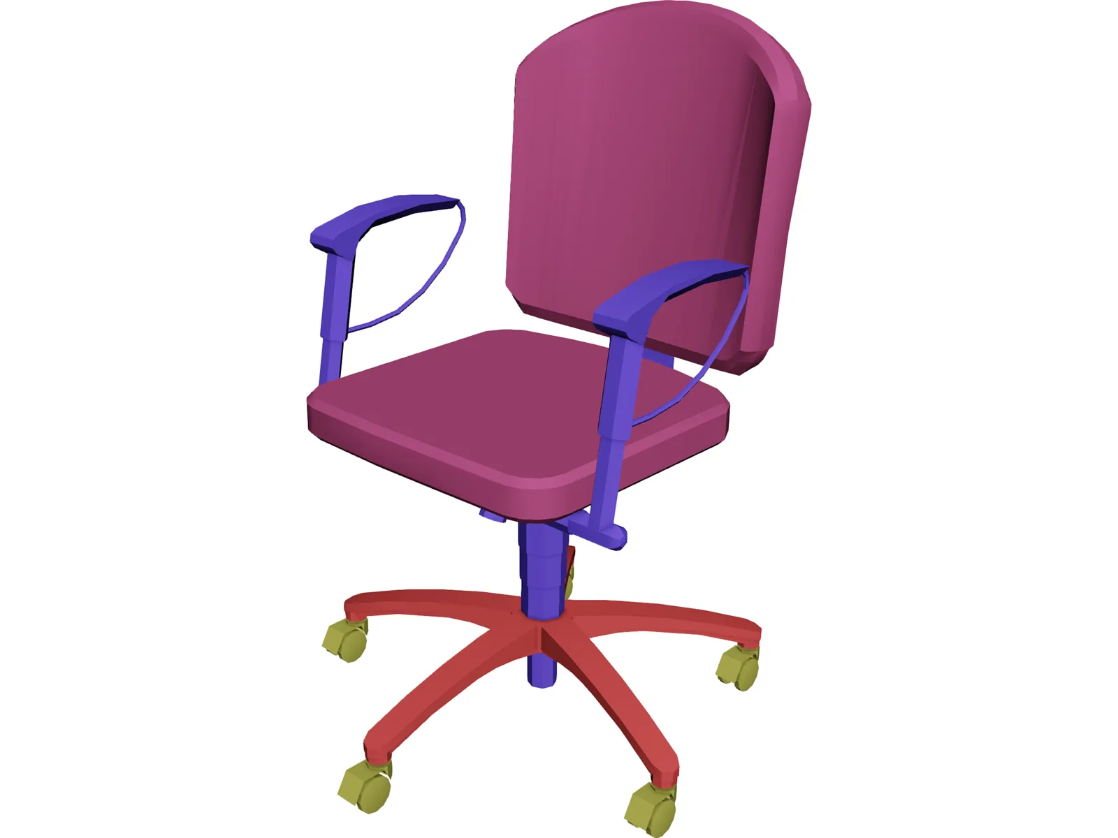 Chair Arms Adjustable 3D Model main preview