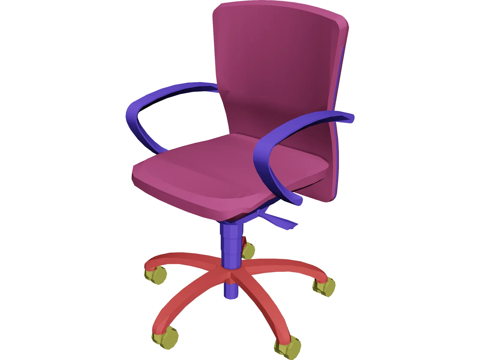 Chair Arms Adjustable 3D Model main preview