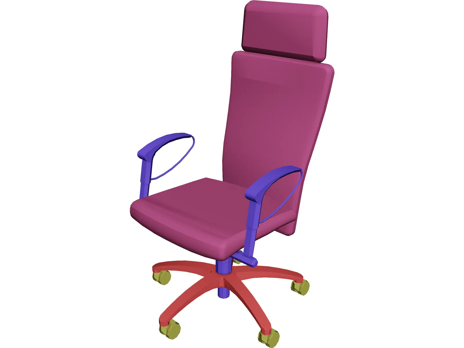 Chair Arms Exec 3D Model main preview