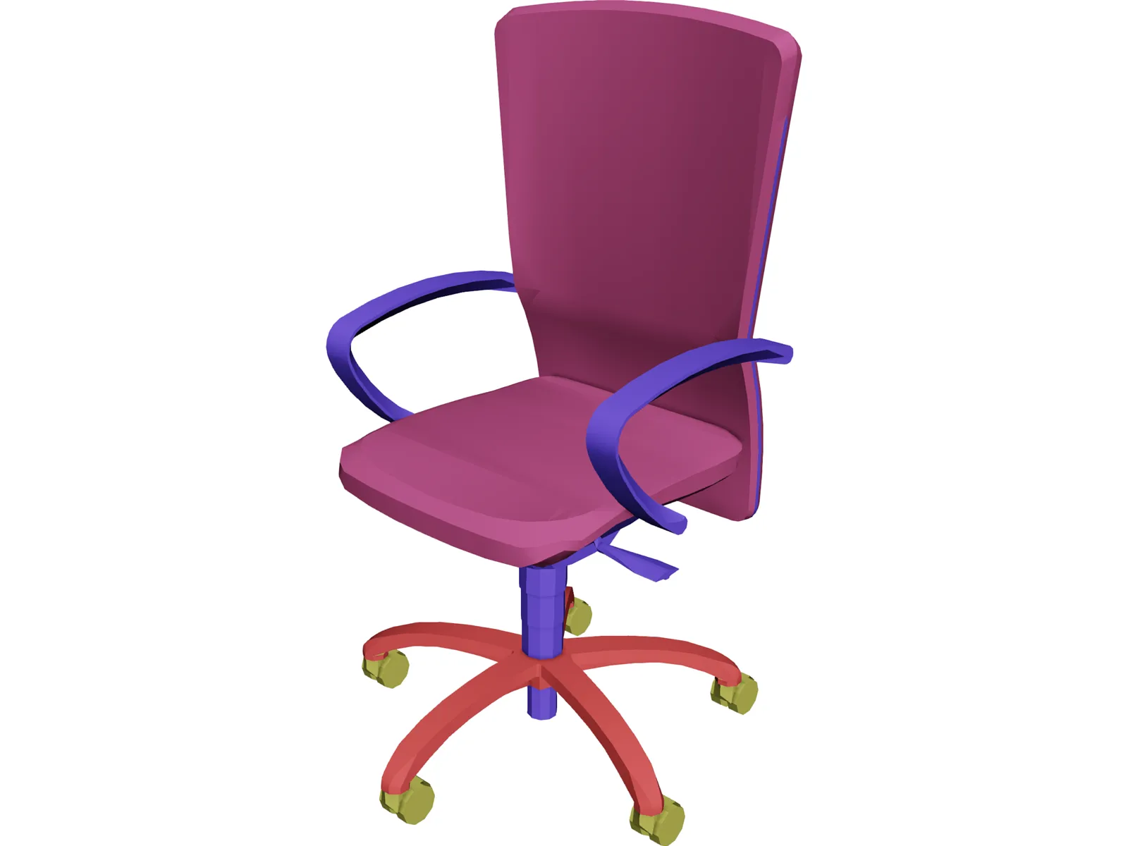 Chair Arms Hiback 3D Model main preview