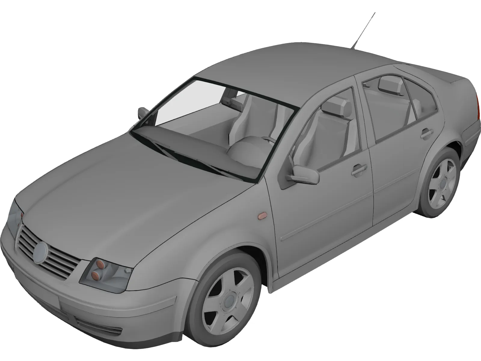 Volkswagen Bora 3D Model main preview