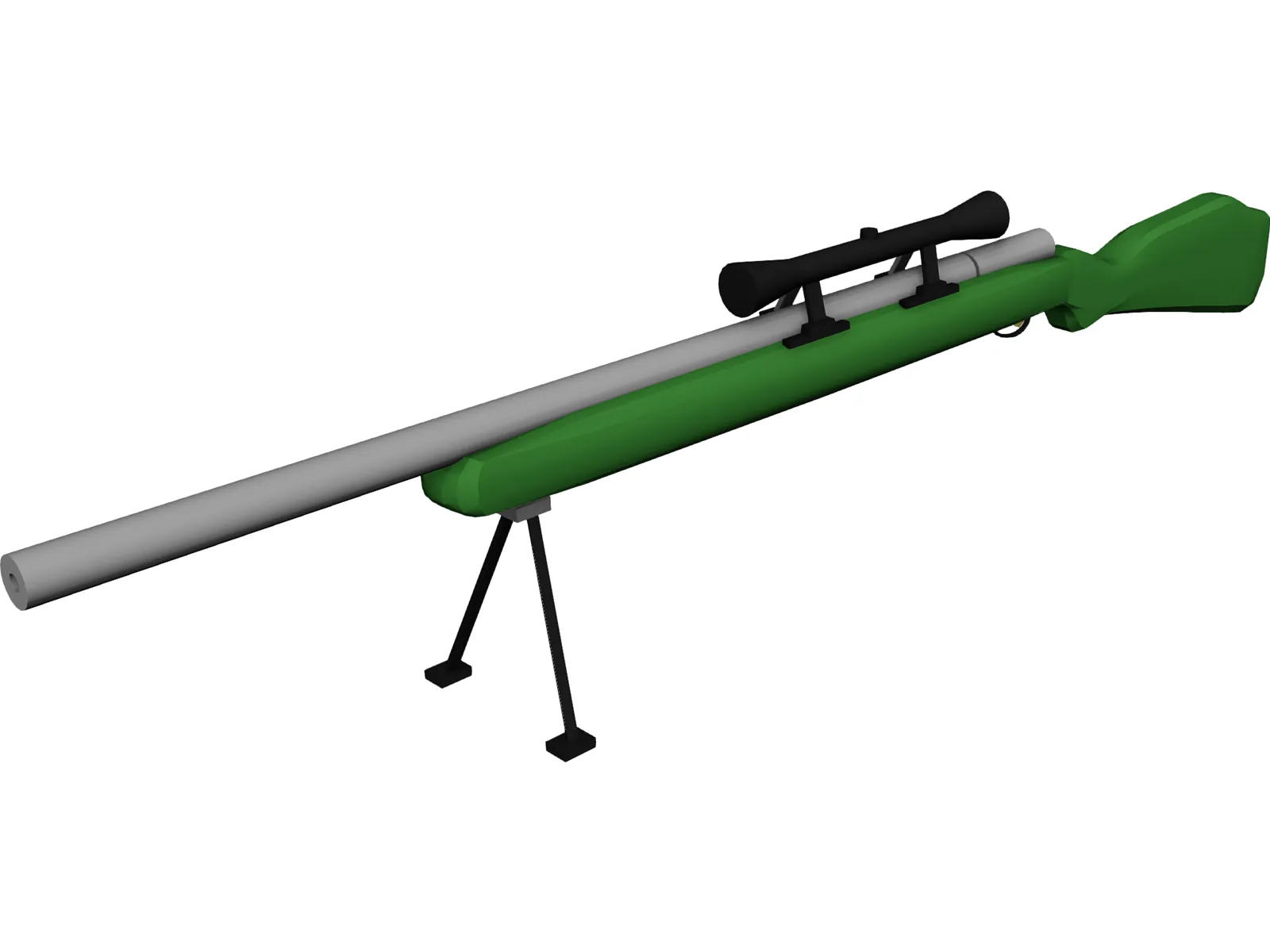Rifle Robar Sniper 3D Model main preview