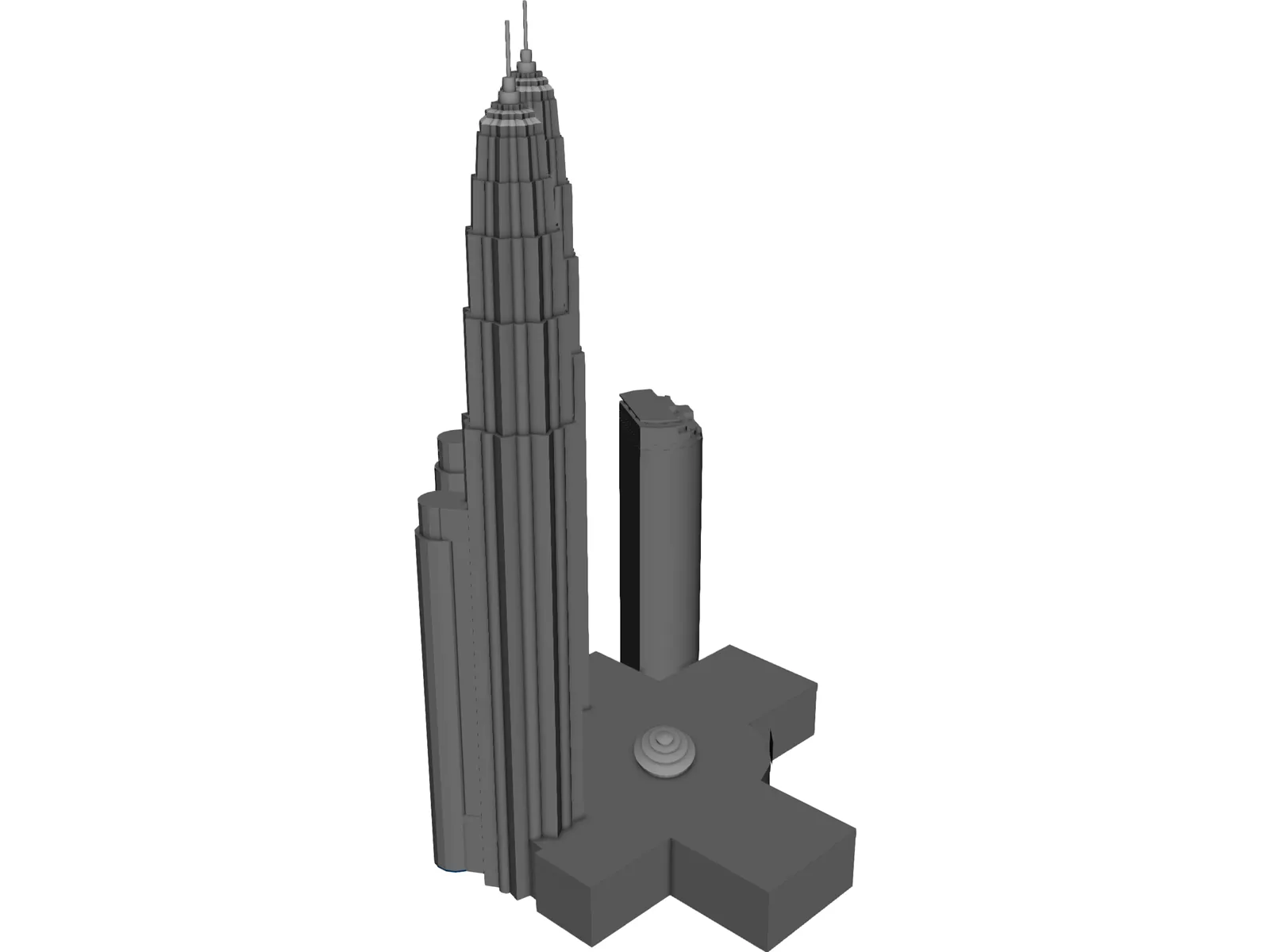 Petronas Twin Tower 3D Model main preview