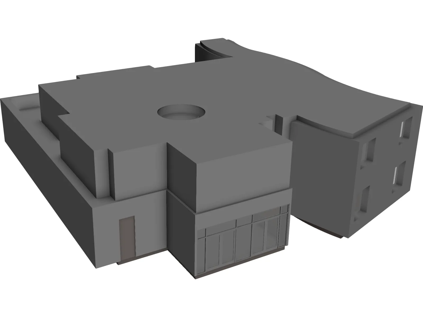 Library [+Interior] 3D Model main preview