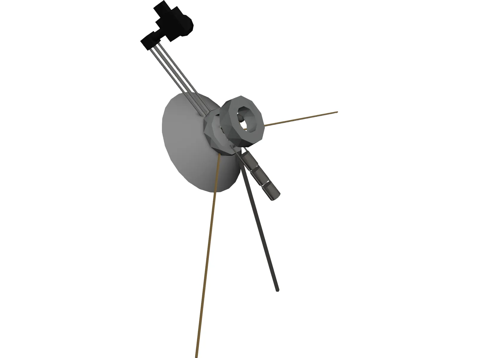 Mariner Space Probe 3D Model main preview