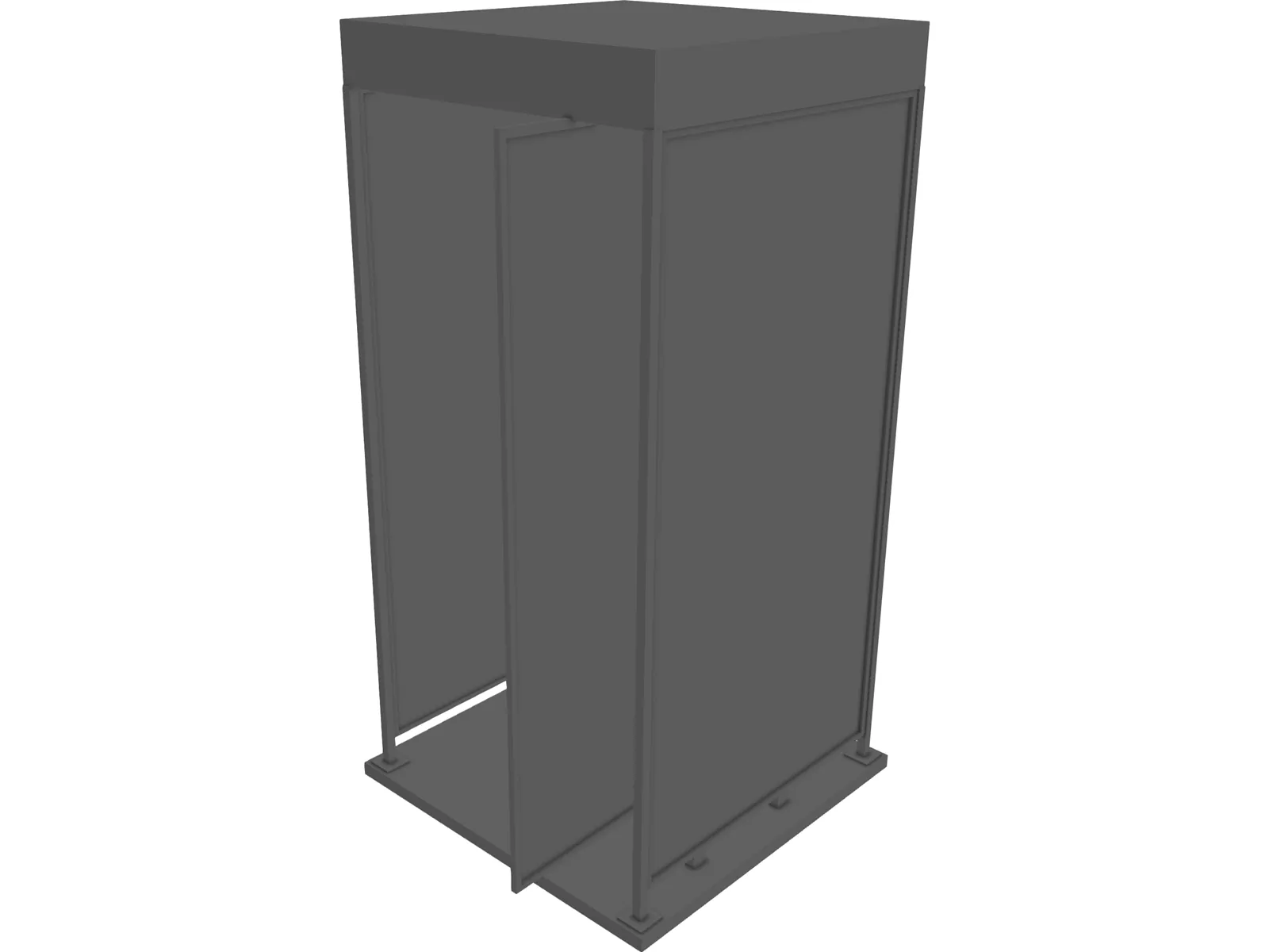 Phone Booth Japanese 3D Model main preview