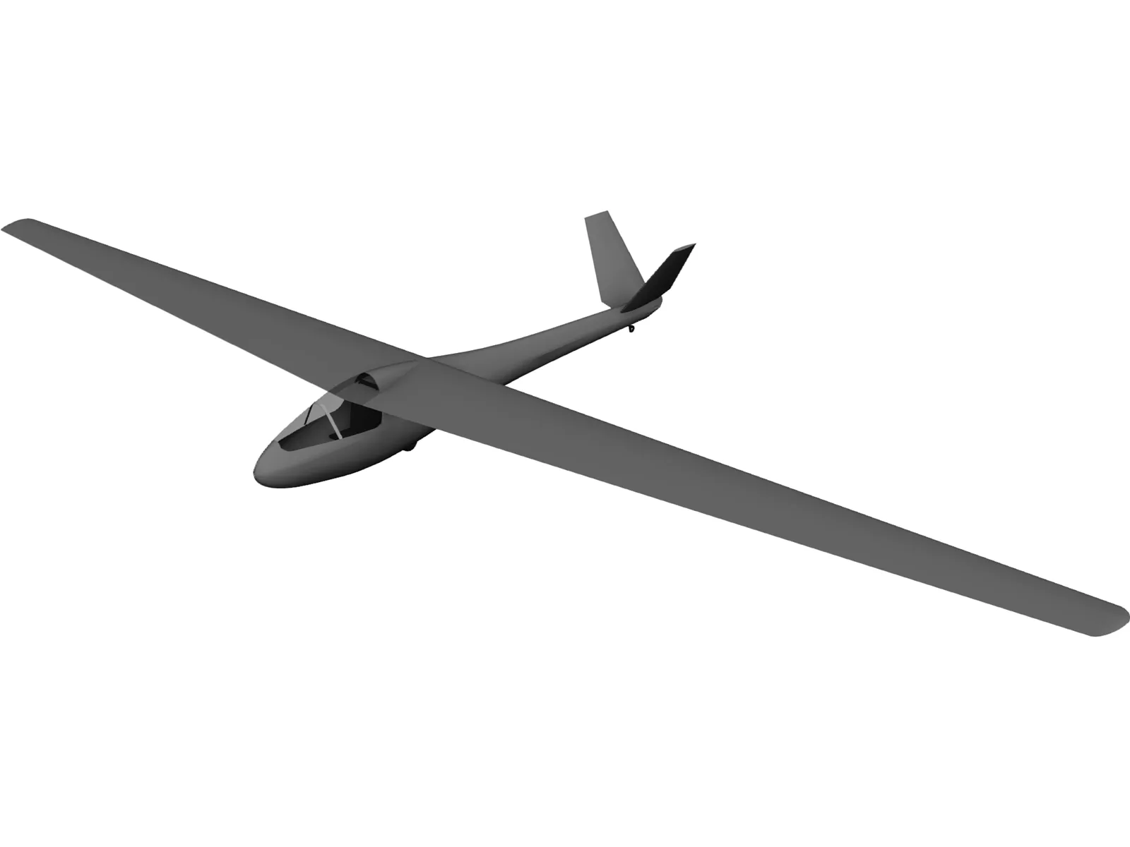 Segelfliegen Glider 3D Model main preview
