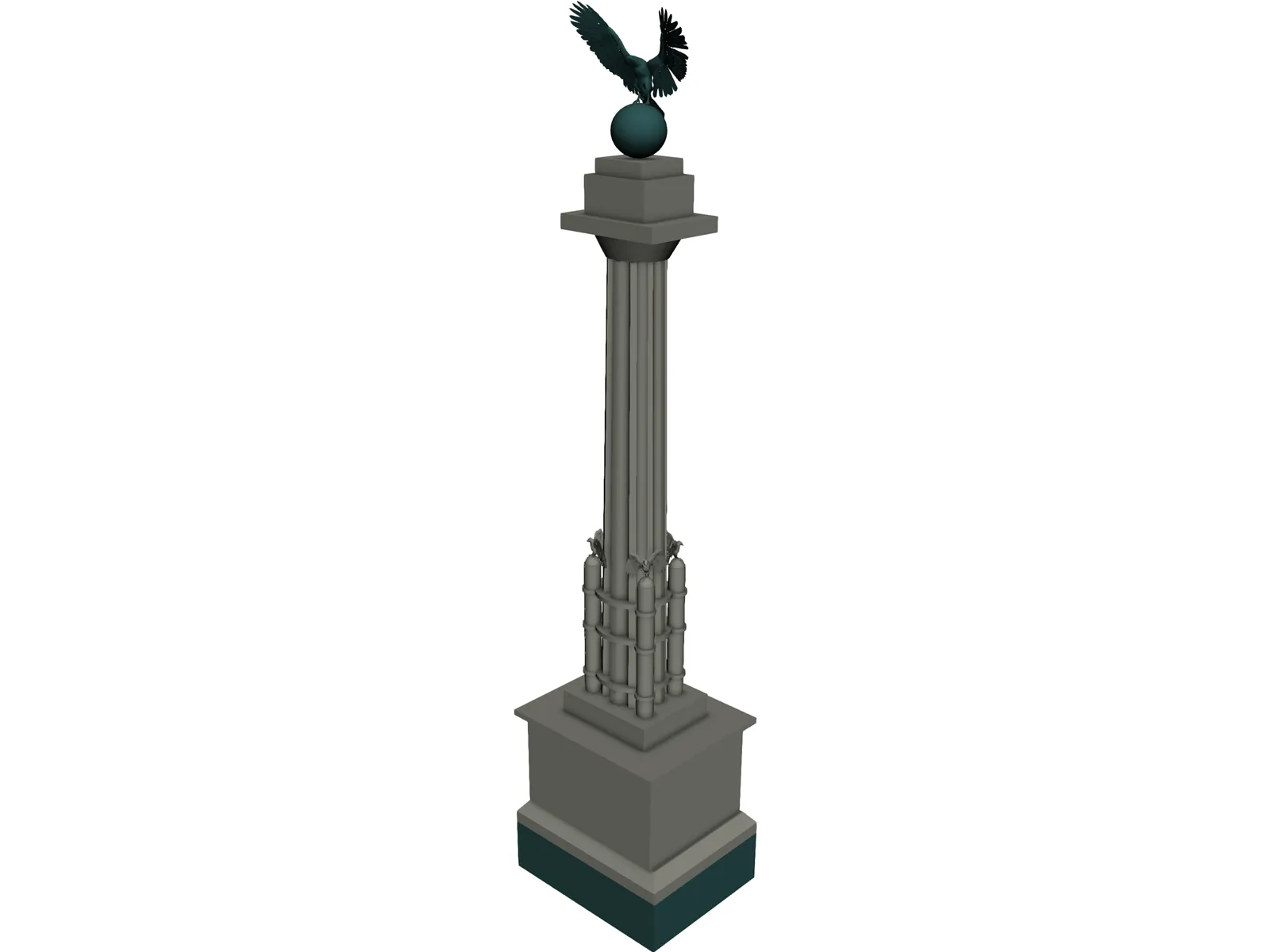 Prospect Park Entry Pillar 3D Model main preview