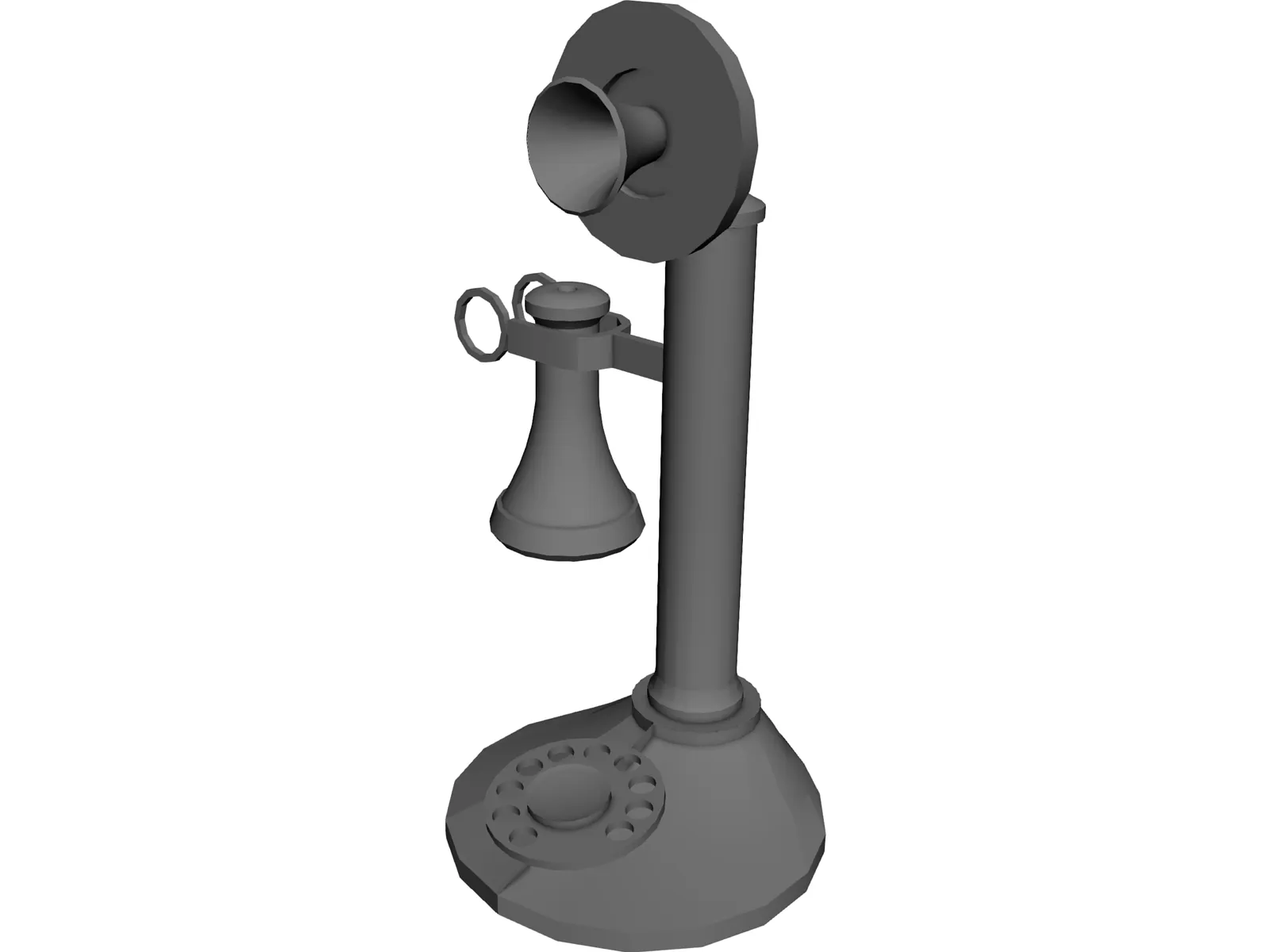 Candlestick Telephone 3D Model main preview