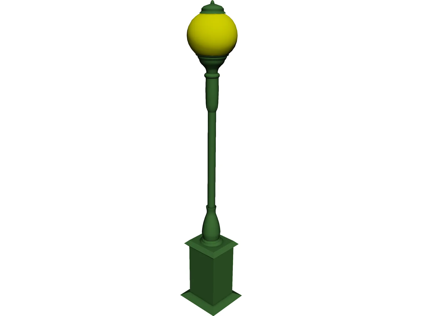 Victorian Street Lamp 3D Model main preview