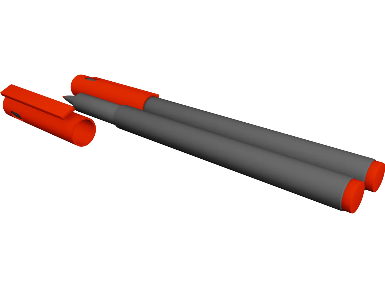 Permanent Marker 3D Model main preview
