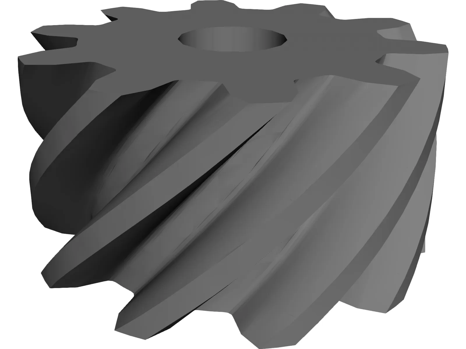 Helical Gear 3D Model main preview