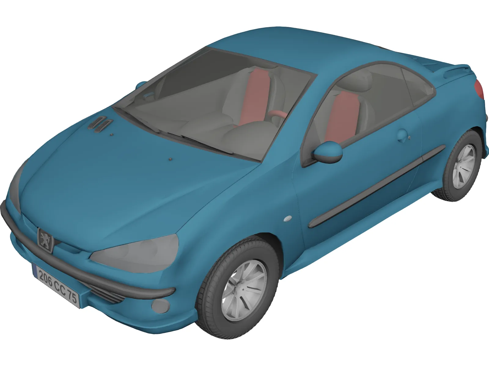 Peugeot 206CC 3D Model main preview