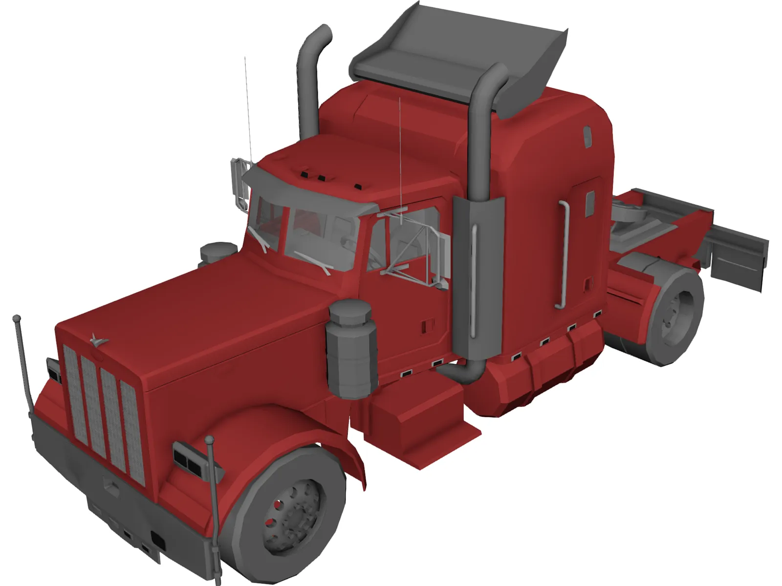 Peterbilt 379 3D Model main preview