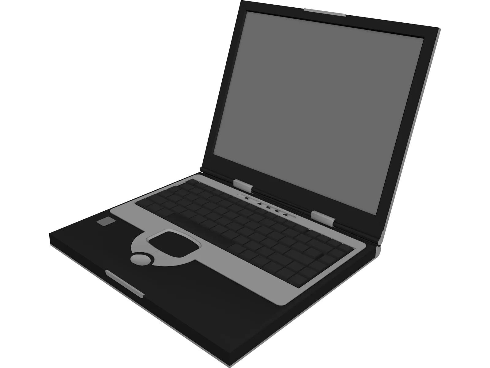 Dell Laptop Notebook 3D Model main preview