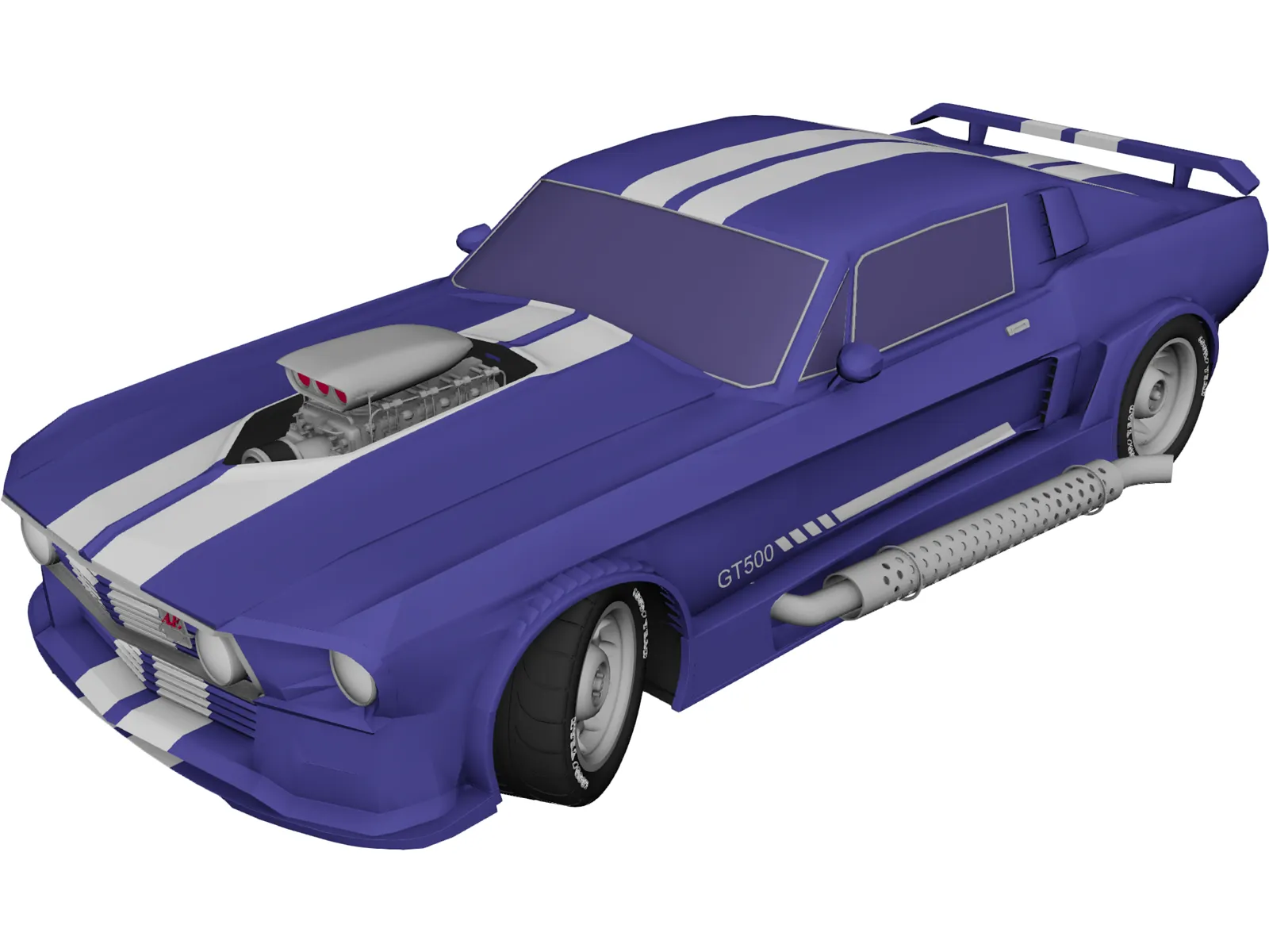 Ford Mustang GT500 Supercharged 3D Model main preview
