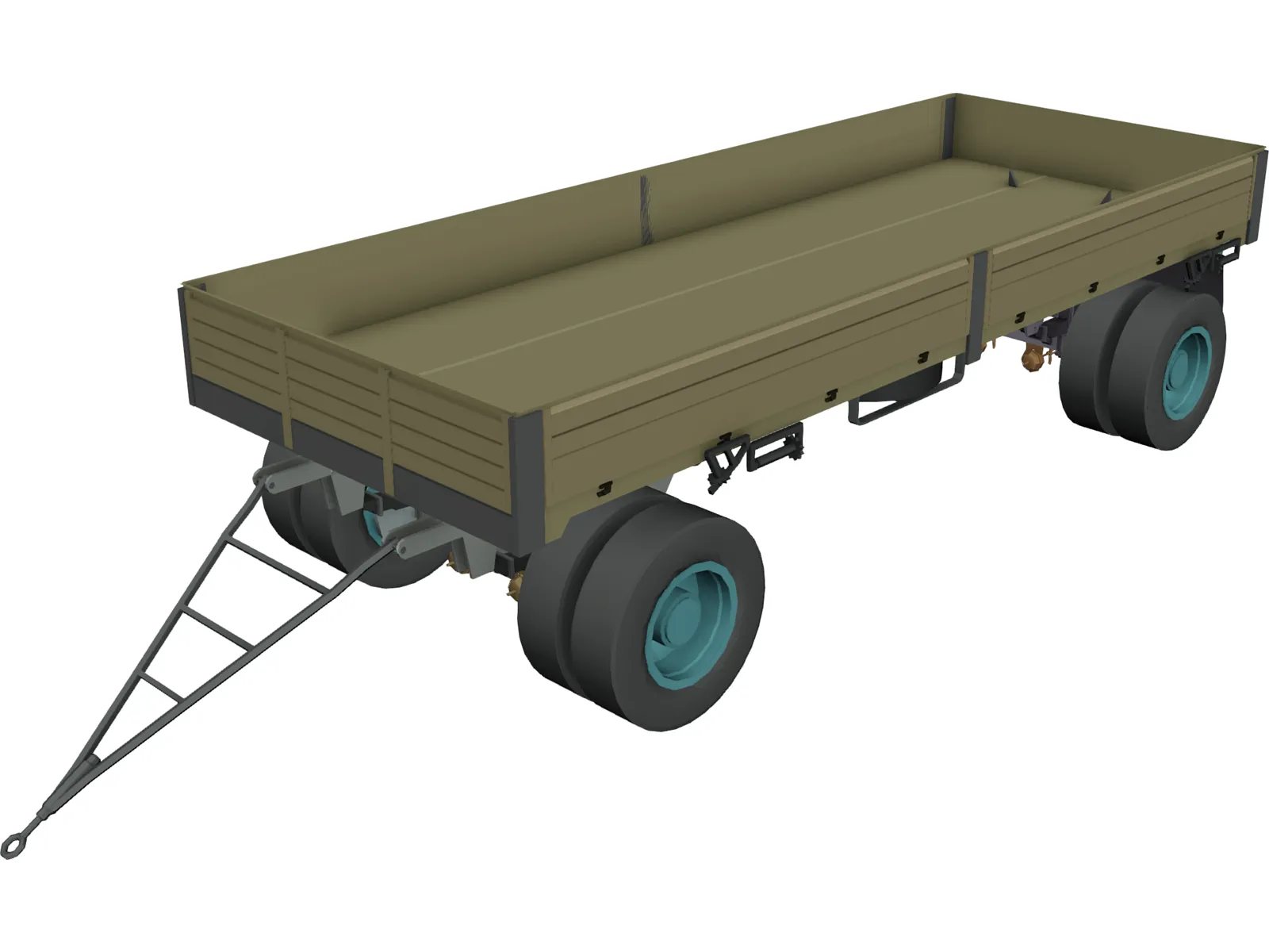 Cargo Trailer 3D Model main preview