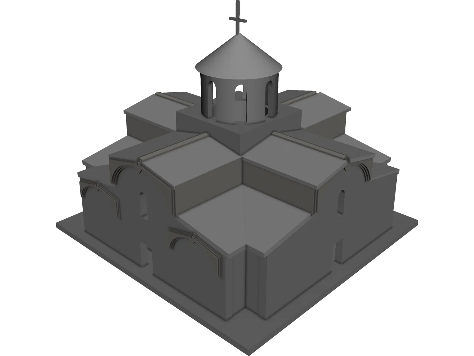 Ancient Roman Church 3D Model main preview