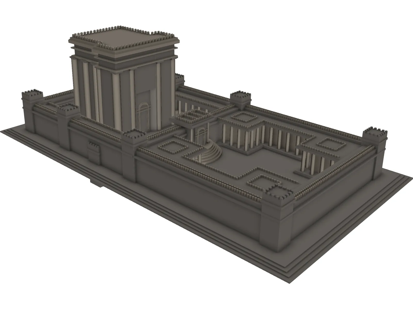 Second Temple 3D Model main preview