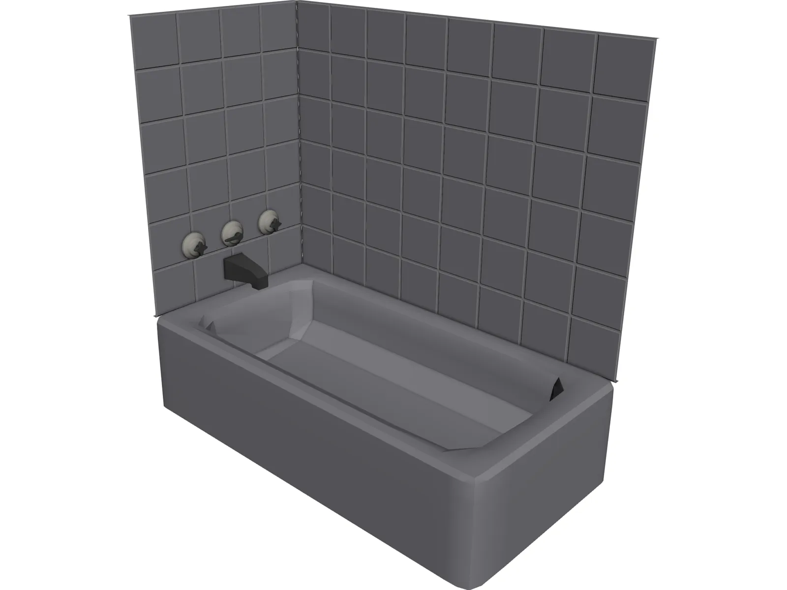 Bath Tub 3D Model main preview