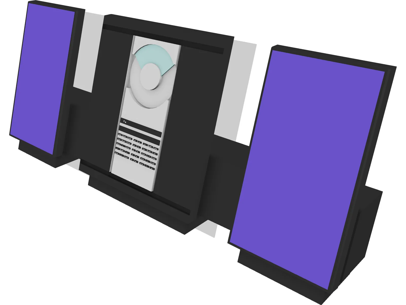 CD Stereo Mini-System 3D Model main preview