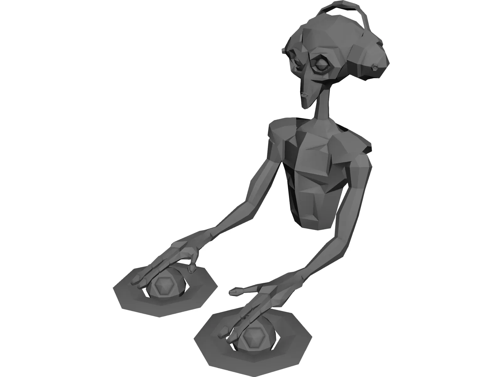 Alien DJ 3D Model main preview