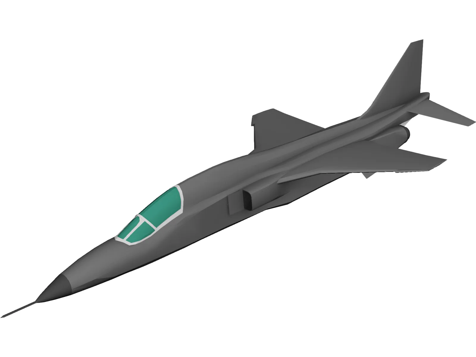 Mitsubishi T-1 Trainer 3D Model main preview