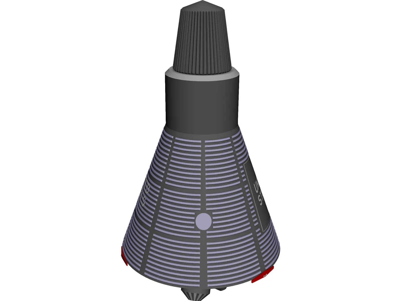 Mercury Capsule 3D Model main preview