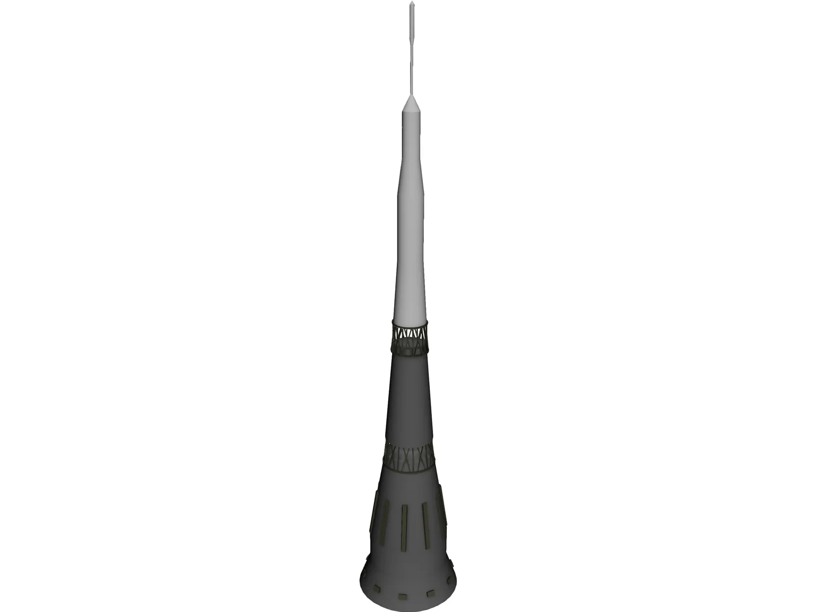 Soviet N1 Moon Rocket 3D Model main preview