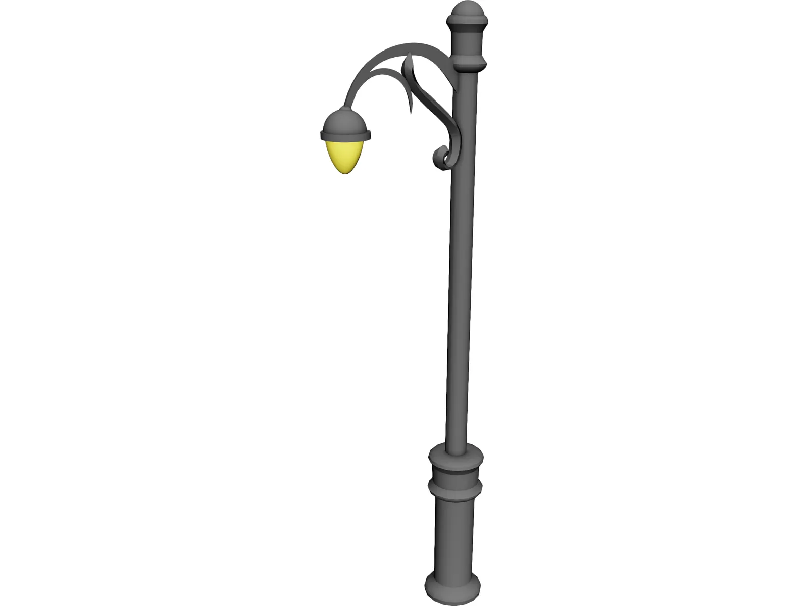 Parisian Street Lamp 3D Model main preview
