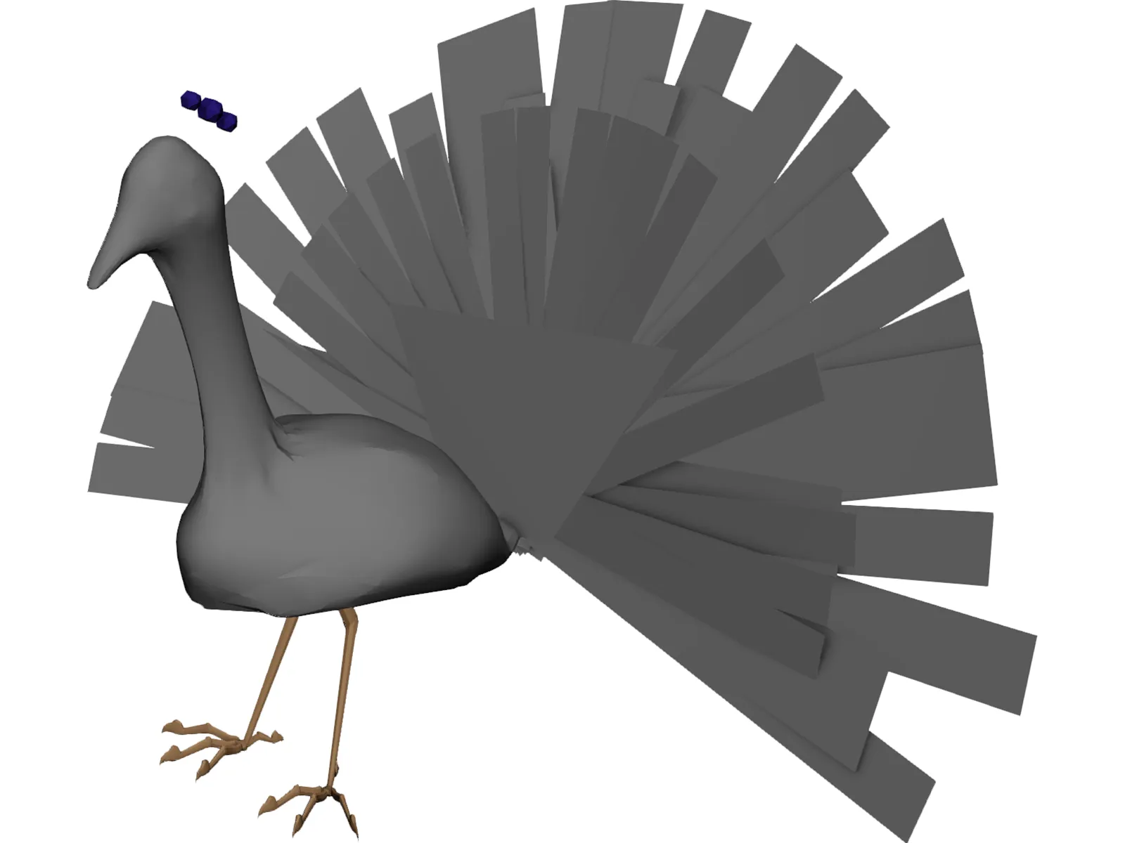 Peacock 3D Model main preview