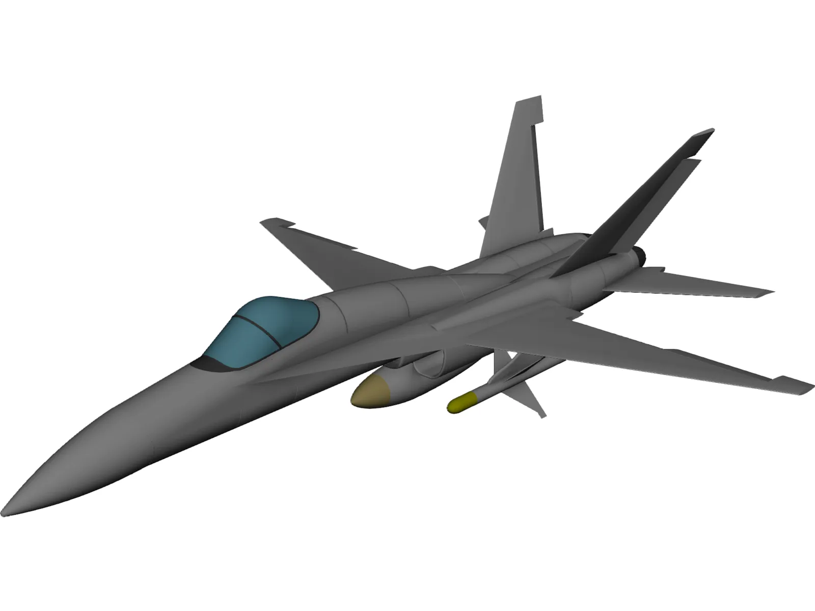 F-18 3D Model main preview