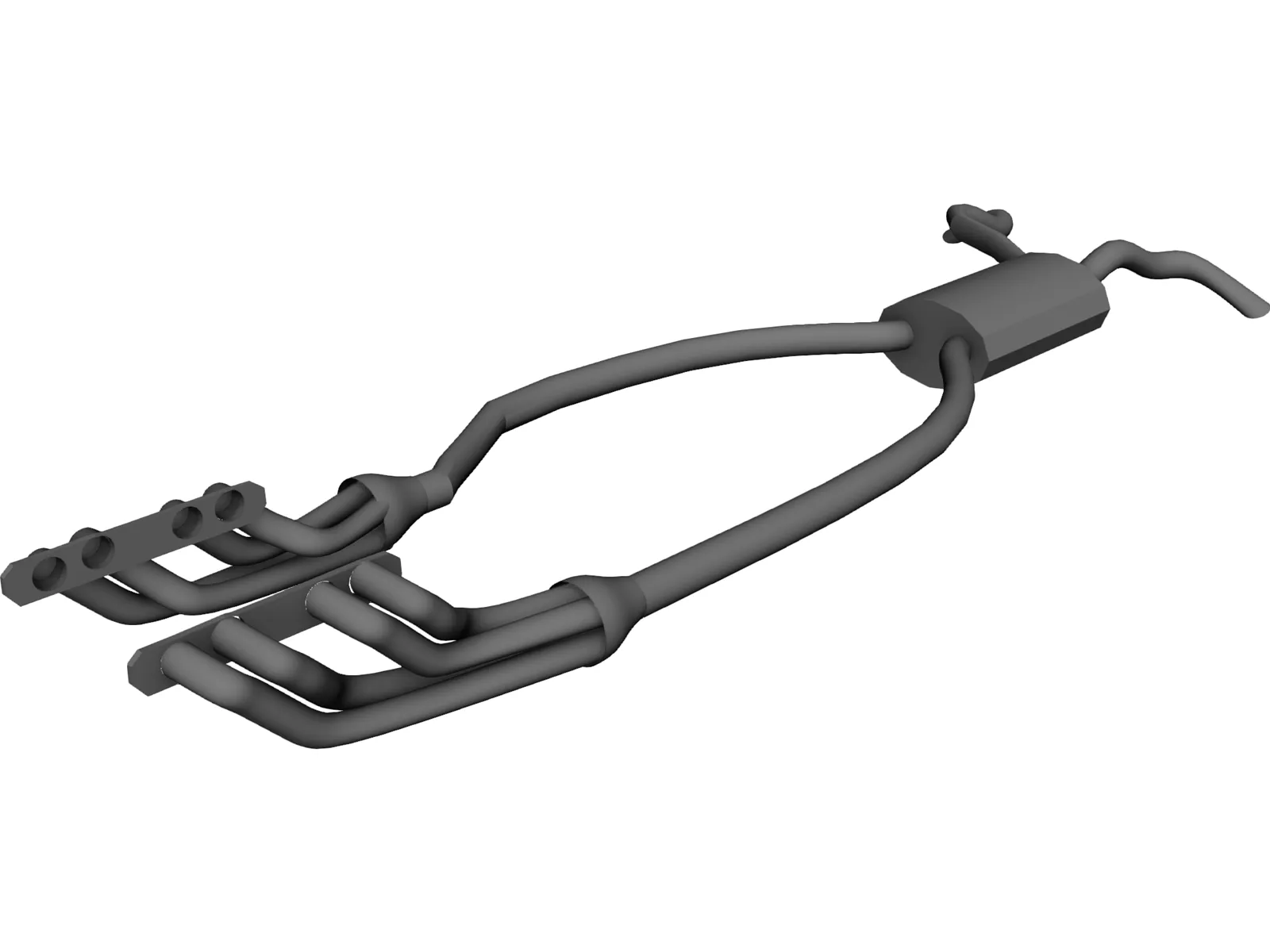 Exhaust System and Headers 3D Model main preview