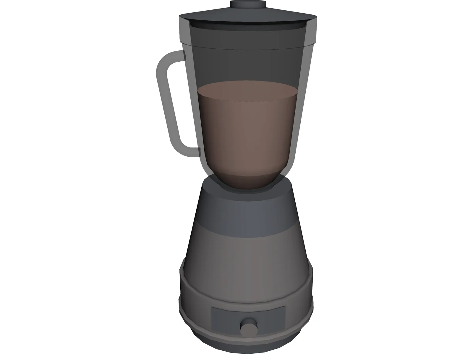 Blender Metal Glass 3D Model main preview