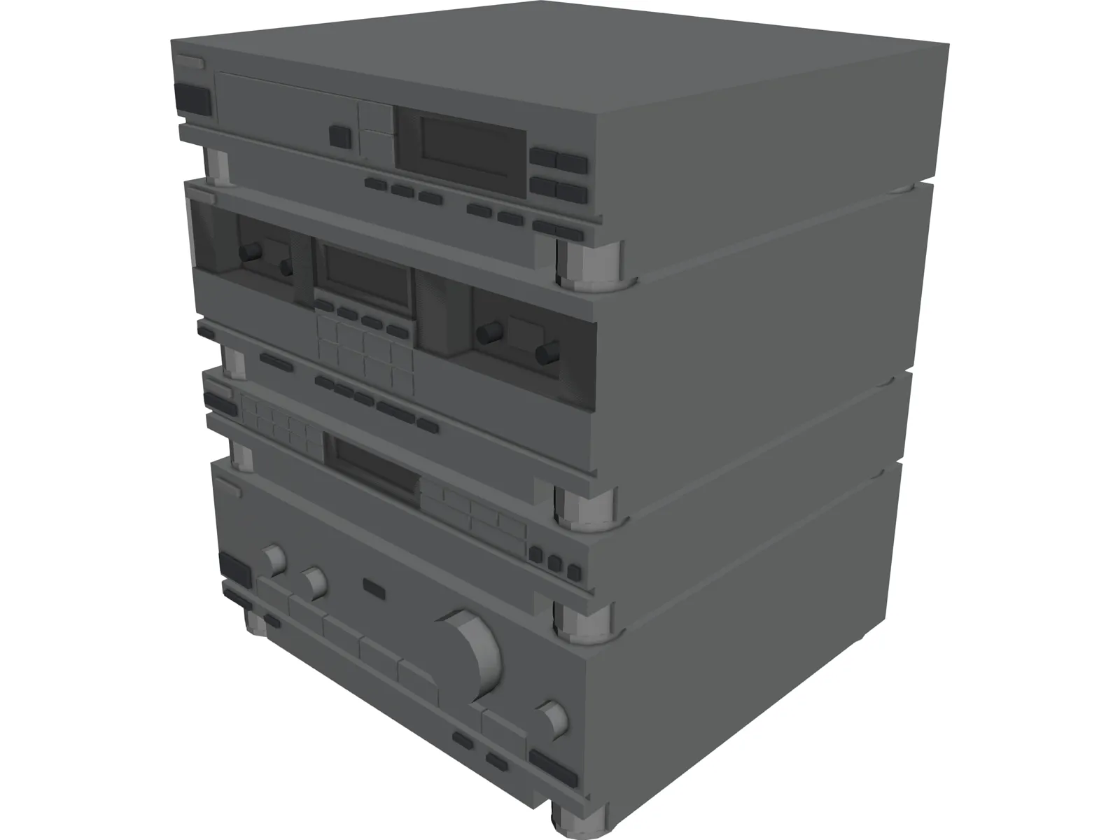 Hi-Fi System 3D Model main preview
