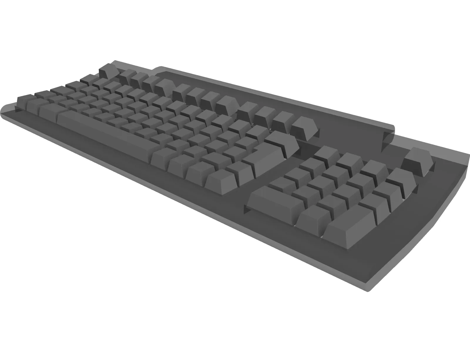 Keyboard Apple 3D Model main preview