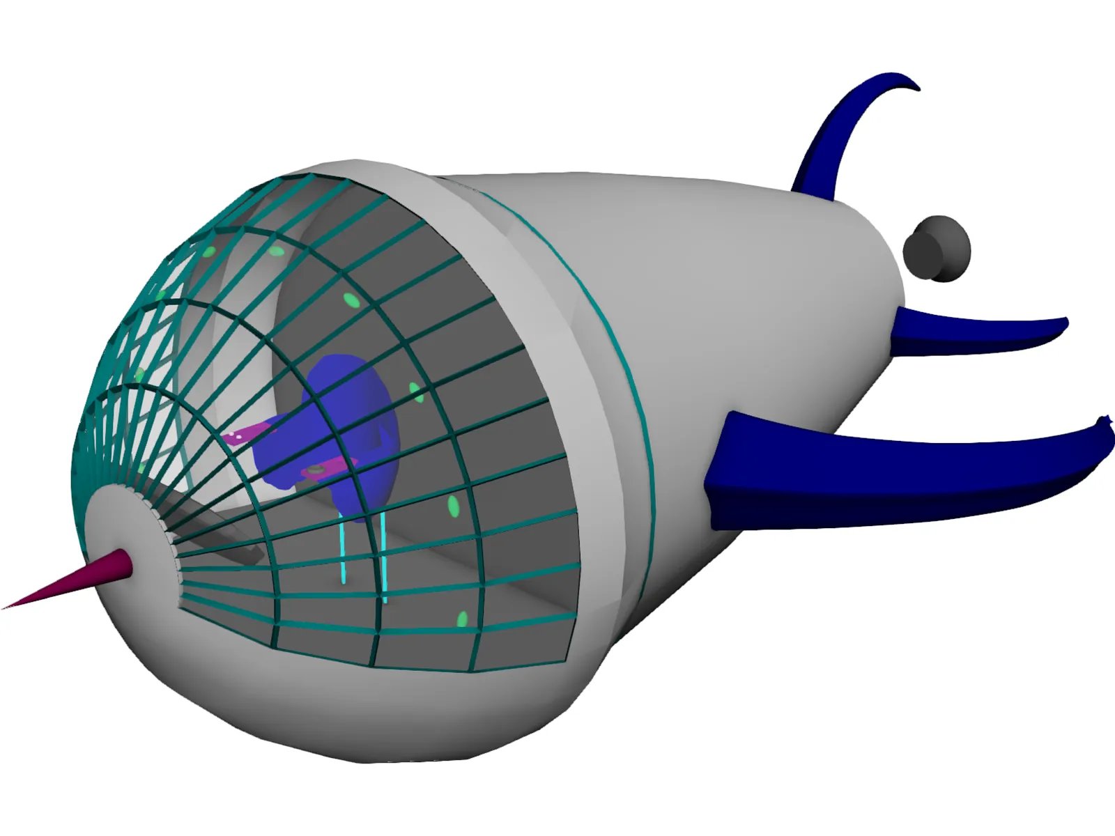 Alien Ship 3D Model main preview