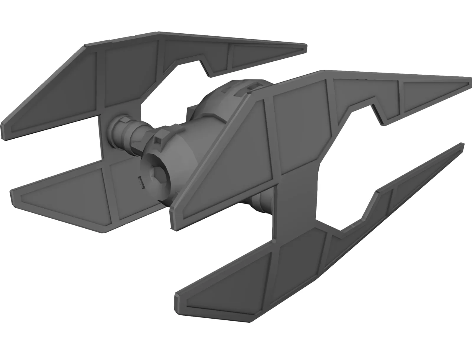 Star Wars Tie Intruder 3D Model main preview