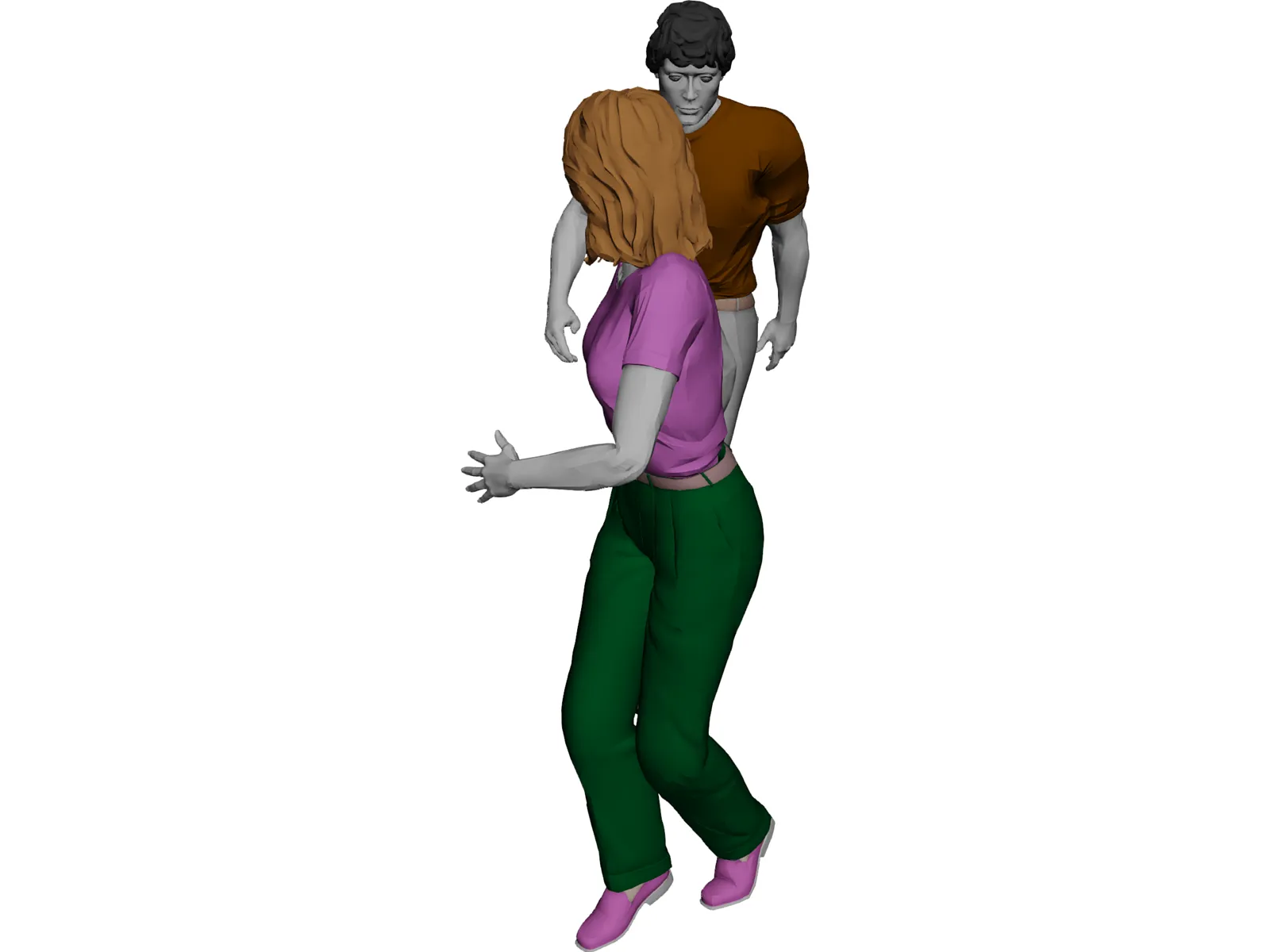 Woman and Man 3D Model main preview