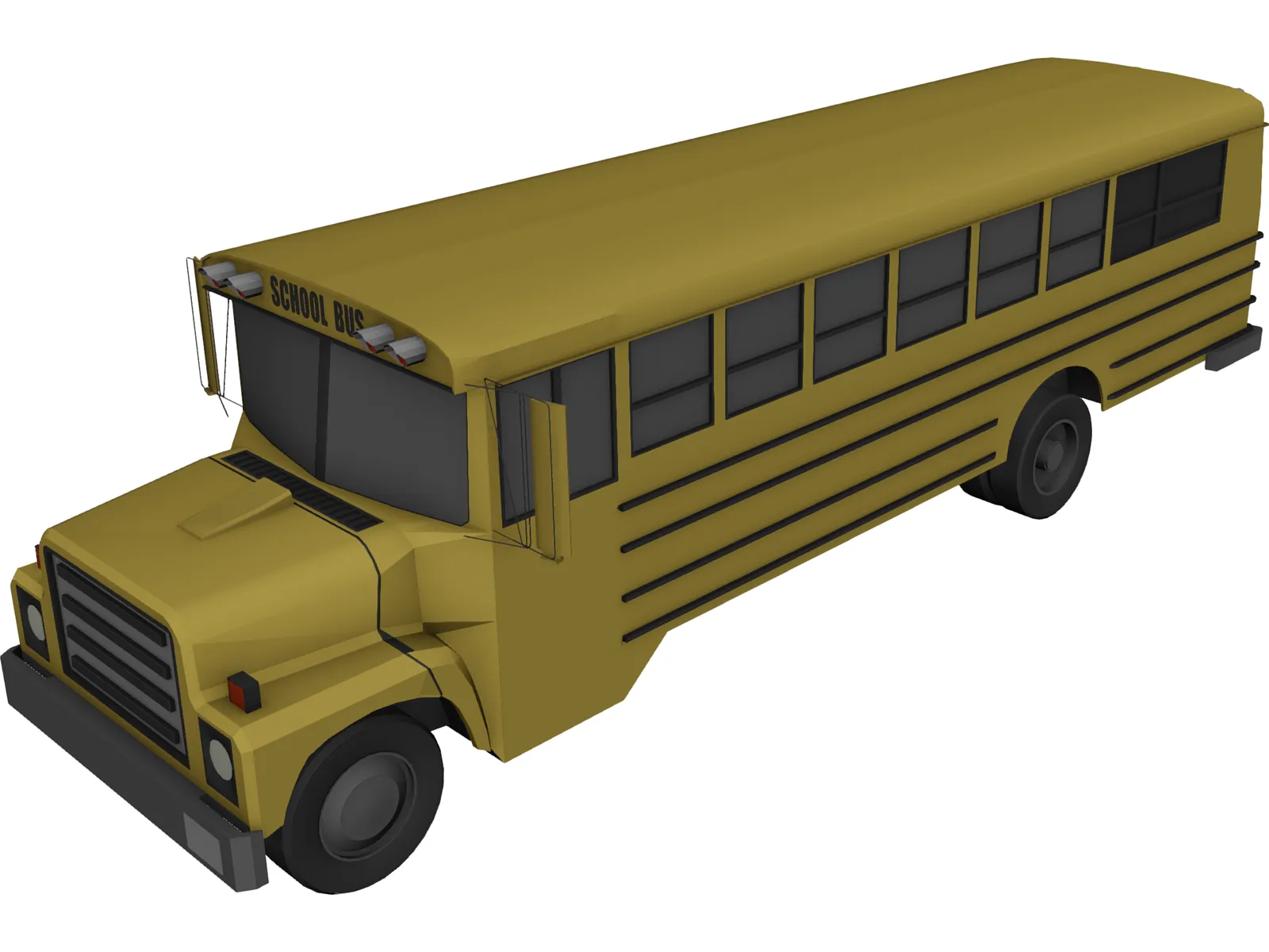 School Bus (1983) 3D Model main preview