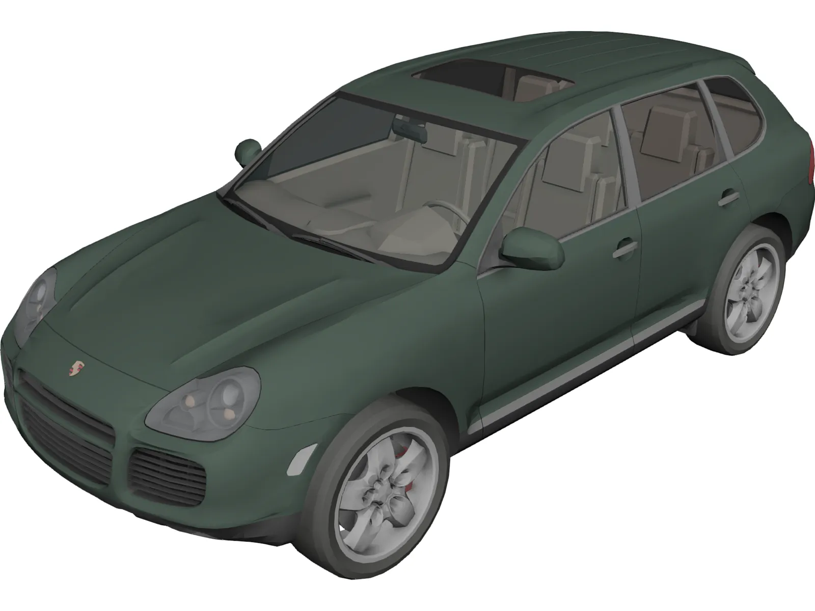 Porsche Cayenne Turbo (2005) 3D Model main preview