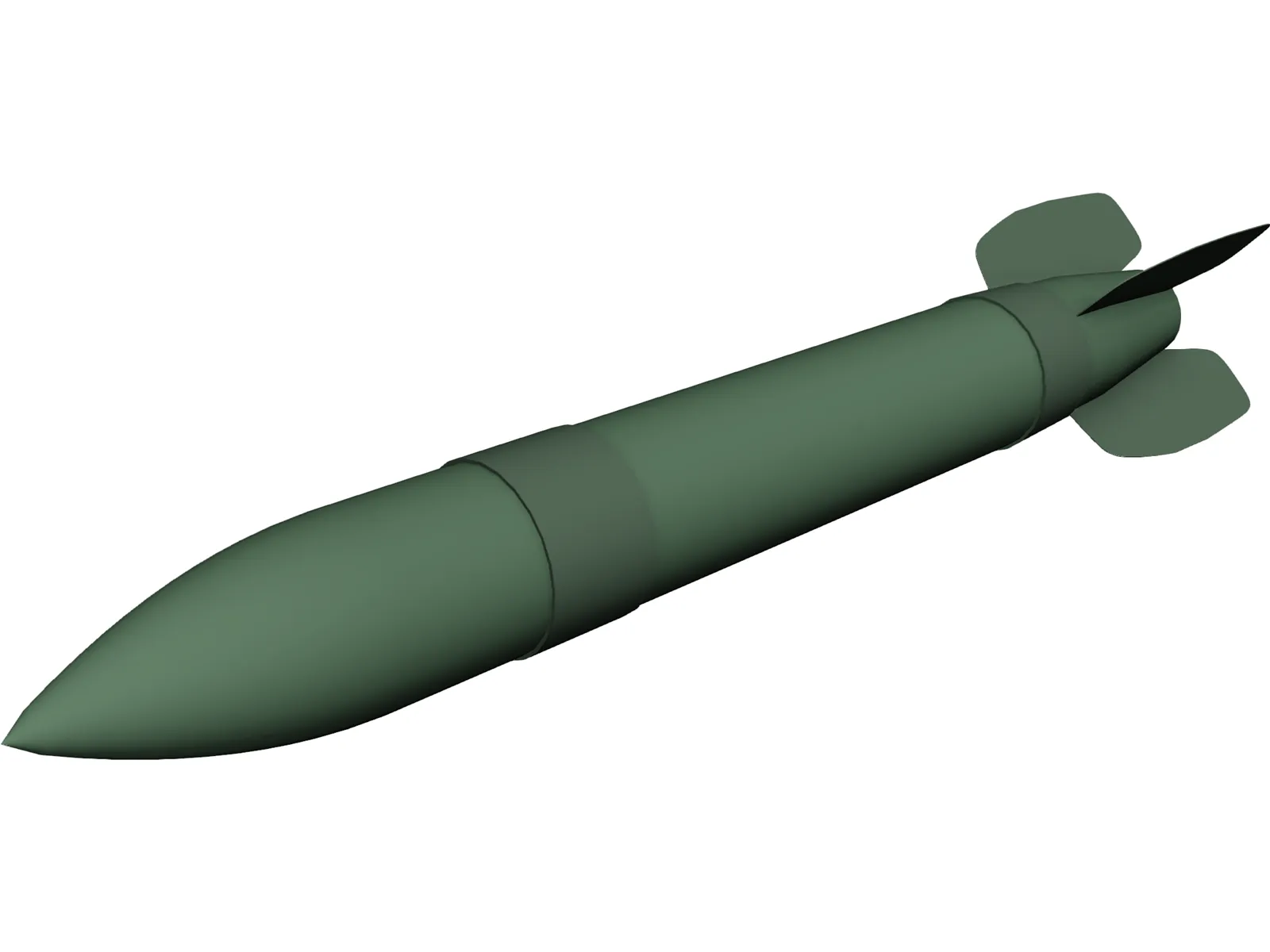 Katyusha Rocket 3D Model main preview