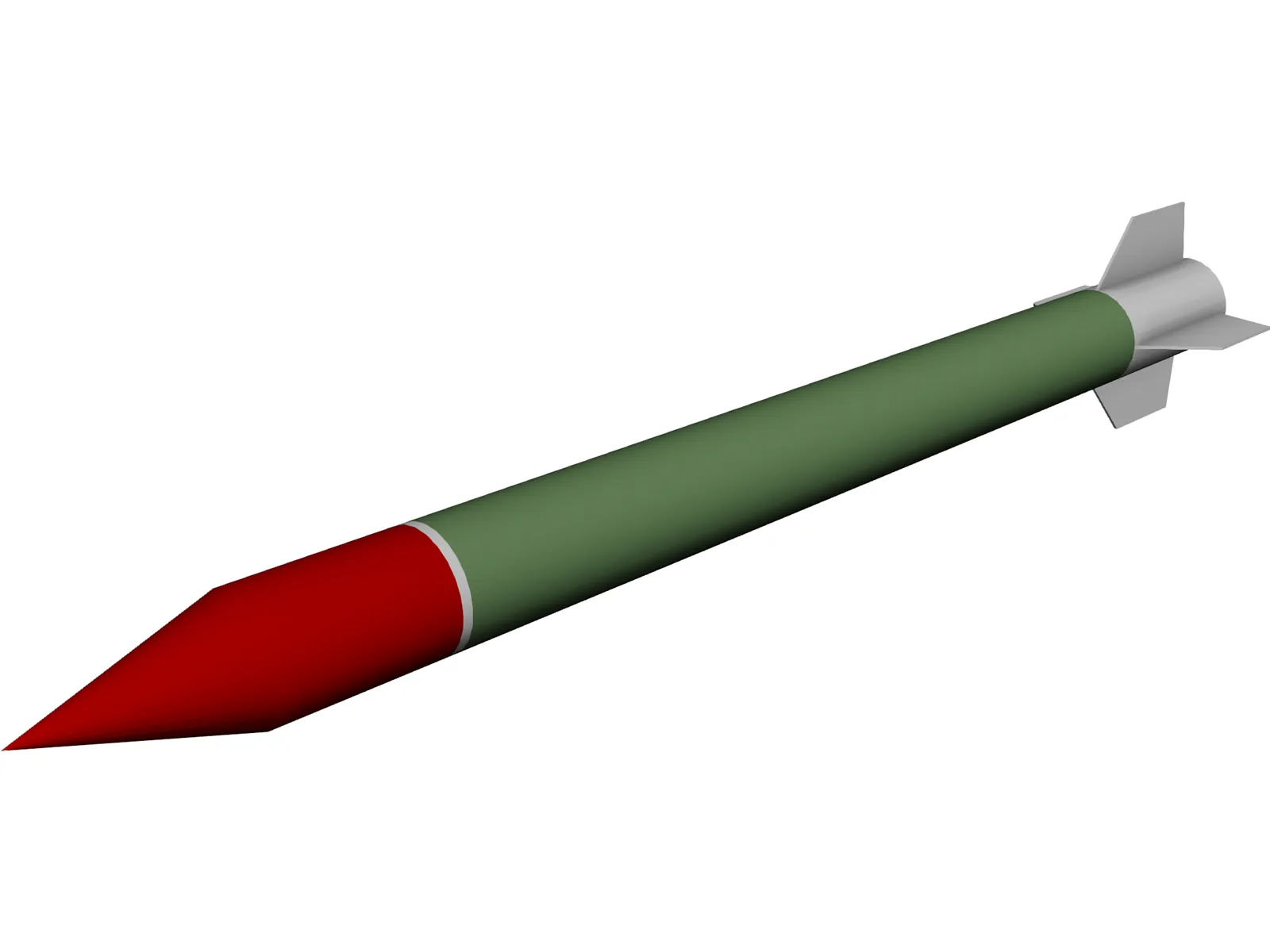 Qassam 2 Rocket 3D Model main preview